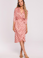 Плаття на запах міді літнє жіноче Made Of Emotion M668 2XL Рожеве (5903887663977) - зображення 1