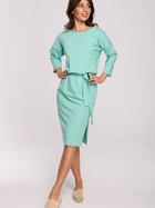 Sukienka midi jesienna damska BeWear B221 2XL Zielona (5903887655019) - obraz 1