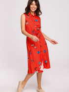Плаття-сорочка міді літнє жіноче BeWear B230 M Червоне (5903887656788) - зображення 3