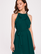 Sukienka na ramiączkach damska elegancka Makover K137 M Zielona (5903887669542) - obraz 3