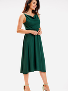 Плаття міді літнє жіноче Awama A579 S Темно-зелене (5902360580374) - зображення 3
