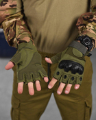 Перчатки беспалые OUTDOOR TACTICS с защитой OLIVE ВТ6010 2XL - изображение 3