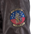 Куртка льотна шкіряна Sturm Mil-Tec Flight Jacket Top Gun Leather with Fur Collar 3XL Brown - зображення 7