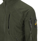 Куртка тактическая Helikon-Tex Флисовая на замке S Олива ALPHA TACTICAL JACKET - GRID FLEECE S OLIVE GREEN (BL-ALT-FG-02-B03-S) - изображение 4