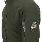 Куртка тактическая Helikon-Tex Флисовая на замке S Олива ALPHA TACTICAL JACKET - GRID FLEECE S OLIVE GREEN (BL-ALT-FG-02-B03-S) - изображение 5