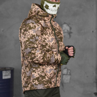 Чоловіча ультралегка Вітровка із мембранної плащівки / Водонепроникна Куртка з капюшоном піксель розмір 2XL - зображення 3