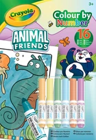 Розмальовка по номерам Crayola Тваринки друзі 16 сторінок + 6 фломастерів (5010065073210)