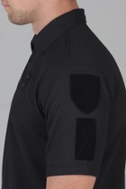 Футболка Поло Чоловіча з липучками під шеврони для Поліції / Тканина Cool-pass колір чорний 52 - зображення 4