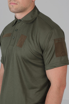 Мужская потовая футболка Поло Coolmax в цвете олива 46 - изображение 3