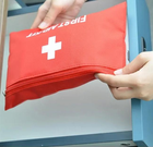 Аптечка-сумка, органайзер для хранения лекарств / таблеток / медикаментов, набор 3 шт, цв. красный (81704052) - изображение 5