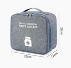 Аптечка органайзер / сумка для хранения лекарств и медикаментов, дорожная, 25х22х12 см, цв. серый (81701480) - изображение 5