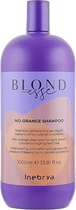 Шампунь для фарбованого волосся проти оранжевого кольору Inebrya Blondesse No-Orange Shampoo, 1000 мл