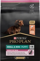 Сухой корм для щенков мелких пород с чувствительной кожей Purina Pro Plan Small&Mini Puppy <1 Sensitive Skin с лососем