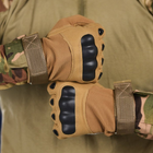 Перчатки TACT с защитными накладками и антискользящими вставками на ладонях койот размер 2XL - изображение 4