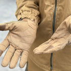 Летние сетчатые перчатки с усиленными пальцами и антискользящим покрытием койот размер XL - изображение 3