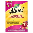 Мультивитаминный комплекс для женщин, Nature's Way, Alive!, 50 таблеток