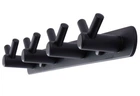 Планка в ванную на 4 гачка Globus Lux черная BS8435-4