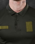 Тактична чоловіча футболка поло під шеврон 56р. 3XL 053/7 Олива - зображення 4
