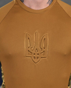 Тактична потовідвідна футболка герб койот піксель ВТ6045 M - зображення 3