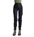 Женские полицейские тактические брюки 46 черные утепленные - изображение 1