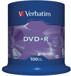 Verbatim DVD+R 4,7 GB 16x Cake Box 100 шт (43551) - зображення 1