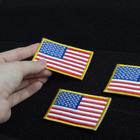 Набор шевронов 2 шт на липучке Флаг США, вышитый патч нашивка 5х8 см - изображение 11
