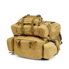 Тактичний чоловічий рюкзак B08 на 55 л зі знімними підсумками / Туристичний військовий баул (55х40х25 см) із системою Моллі Oxford 600D (Пісочний) - зображення 5