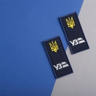 Набор шевронов 2 шт на липучке IDEIA погон "УЗ" Укрзализныця 4х9 см синий, вышитый пачт (2200004316369) - изображение 3