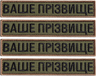 Набор шевронов 4 шт нашивка на липучке IDEIA ваша фамилия, позывной, именной под заказ 2.5х12 см (2200004316475) - изображение 1