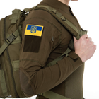 Шеврон патч на липучці "Прапор України з гербом" TY-9926 жовтий-блакитний - зображення 4