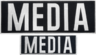 Набір шевронів 2 шт з липучкою IDEIA MEDIA 9х25 + 4.5х12.5 см для медіа преси та журналістів Чорний (4820182657184) - зображення 6