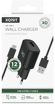 Ładowarka sieciowa Xqisit NP Travel Charger Single USB-A 2.4A + Kabel USB-A-USB-C Black (4029948221601) - obraz 2