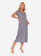 Нічна сорочка жіноча бавовняна для вагітних Doctor Nap Tm.4119 L Темно-сіра (5902701156831) - зображення 4