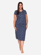 Нічна сорочка жіноча бавовняна для вагітних Doctor Nap Tm.4119 L Синя (5902701156787) - зображення 6