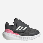 Buty sportowe dziecięce dla dziewczynki na rzepy adidas Runfalcon 3.0 AC I HP5859 23 Szare (4066749848651)