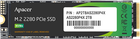 Твердотільний диск M.2 512GB Apacer AS2280P4X (PCIe 3.0 x4, 3D-NAND, NVMe 1.3, 2100/1700MB/s) (AP512GAS2280P4X-1)