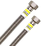 Сильфонный газовый нержавеющий шланг Eco-Flex 150 см ✓ Гайка - Гайка ✓ d12 1/2 Газ/Стандарт