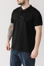 Чоловіча футболка мілітарі-поло з липучками для шевронів, чорний, розмір М - зображення 5