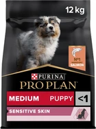 Сухий корм Purina PRO PLAN Medium Puppy <1 Sensitive Skin для цуценят середніх порід із чутливою шкірою, з лососем