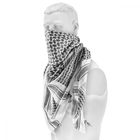 Арафатка шарф-шемаг тактическая Mil-Tec хлопок ONE SIZE 110х110 см Черно-белая HALSTUCH 'SHEMAGH' 110X110CM (12613000) - изображение 3