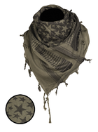 Арафатка шарф-шемаг тактическая Mil-Tec One size 110х110 см звезда Олива, Черный HALSTUCH 'SHEMAGH' 110X110 см STARS OLIV/SCHW (12609401) - изображение 1