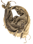 Арафатка шарф-шемаг тактическая Mil-Tec Хлопок One Size 110x110см Койот, Черный HALSTUCH 'SHEMAGH' 110X110CM KHAKI/SCHW (12611000) - изображение 1