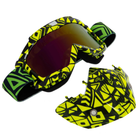 Защитная маска-трансформер очки пол-лица SP-Sport MZ-S Салатовый-Черный - изображение 3