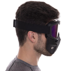 Защитная маска-трансформер очки пол-лица SP-Sport MS-6827 черный - изображение 3