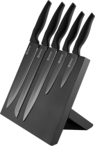 Набір ножів Platinet з чорною магнітною дошкою Black 5 шт (PBKSB5W) - зображення 1