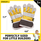 Dziecięce ochronne rękawice robocze Stanley Żółto-czarne (7290016261660) - obraz 6