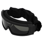 Очки защитные маска со сменными линзами и чехлом SPOSUNE JY-027-2 оправа-черная цвет линз серый - изображение 5