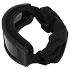 Окуляри захисні маска зі змінними лінзами та чохлом SPOSUNE JY-027-2 оправа-чорна колір лінз сірий - зображення 6