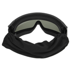Очки защитные маска со сменными линзами и чехлом SPOSUNE JY-027-2 оправа-черная цвет линз серый - изображение 7