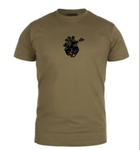 Бавовняна футболка прямого крою ЗСУ з принтом Сердце олива 54 - зображення 1